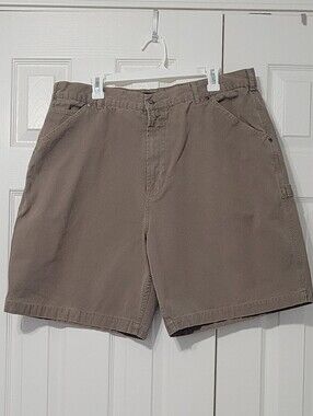 Flat-Front Shorts in Brown